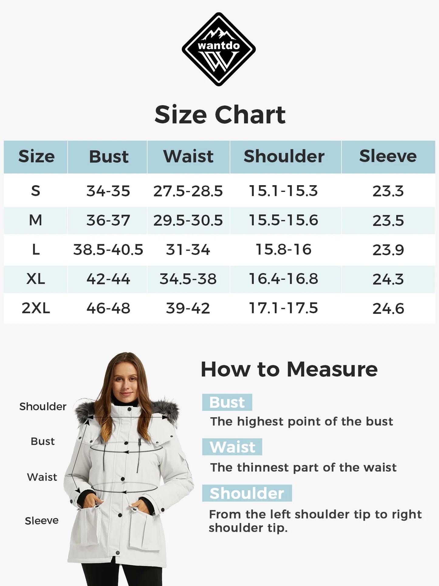 Women'S plus Size Coat Warm Winter Jacket Windproof Outerwear Jacket Beige Xl